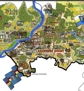 mapa gminy Kazimierz Dolny